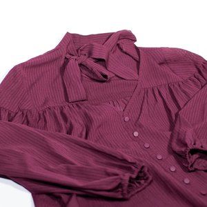 SOLD - Jewel Tone Burgundy Blouse